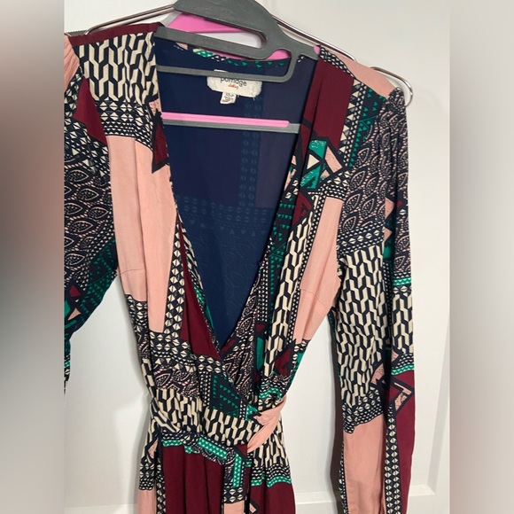 Anthropologie Porridge xs-p abstract printed wrap dress - Picture 3 of 12
